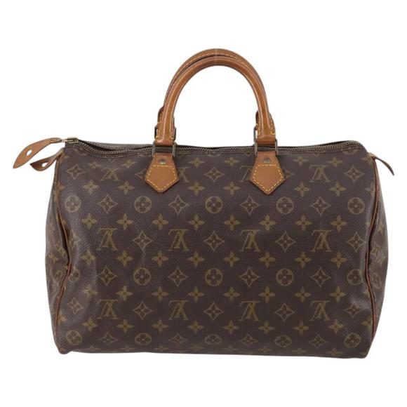 LOUIS VUITTON Monogram Speedy 35 Hand Bag M41524 LV Auth 141794 - Picture 2 of 16